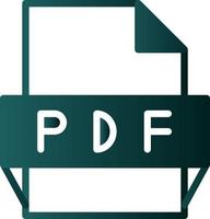 icono de formato de archivo pdf vector