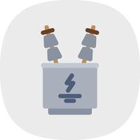 Power Transformer Glyph Icon vector