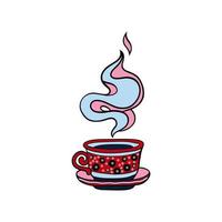 Christmas tea and cup vector