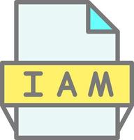 Iam File Format Icon vector