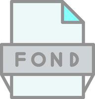 Fond File Format Icon vector