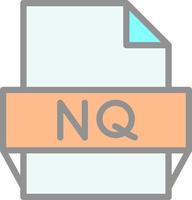 Nq File Format Icon vector