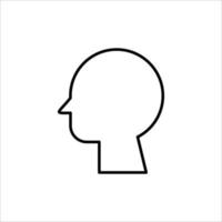 head icon. outline icon vector