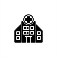 Hospital building icon. solid icon vector