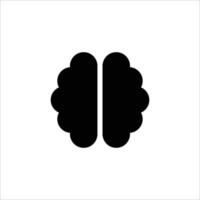 icono del cerebro. icono solido vector