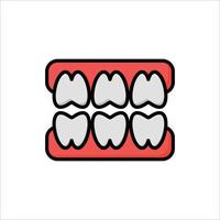 icono de dientes. icono lleno vector