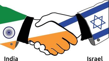 India Handshake with Israel Best usage for Business, or any projects vector