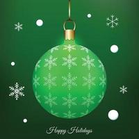 Shiny snowflakes Christmas ball vector illustration