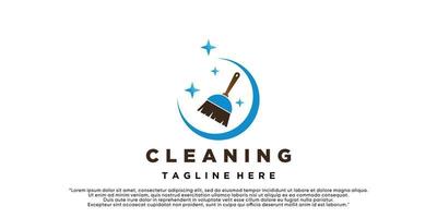 Logo design cleaning inspiration for business Premium Vector