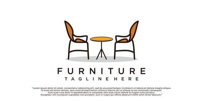 Creative logo design interior,furniture,with concept unique  Premium Vector