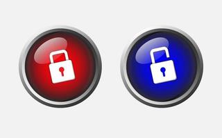 Padlock illustration icon design. Locked and open sign concept for information hint vector