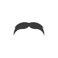 Moustache logo template vector