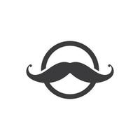 Moustache logo template vector