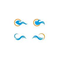 Water Wave symbol and icon Logo Template vector