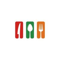 fork knife spoon for restaurant and food logo template vector icon illustration