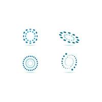 Set of abstract dots circle vector icon illustration