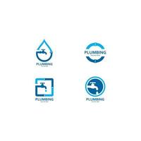 Plumbing logo vector icon illustration