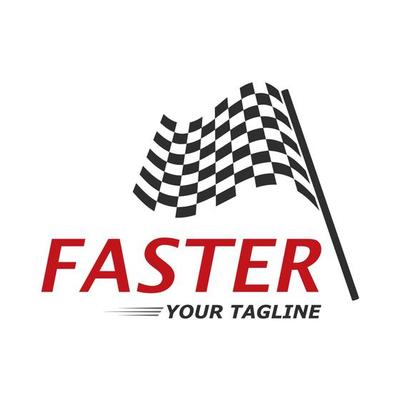 Speed logo faster template vector icon illustration