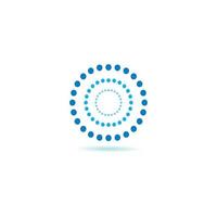 Set of abstract dots circle vector icon illustration