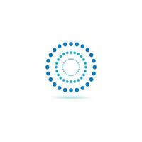 Set of abstract dots circle vector icon illustration