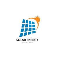 Set of solar energy logo template vector icon illustration