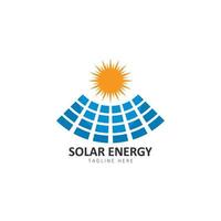 Set of solar energy logo template vector icon illustration