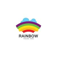 Rainbow logo template vector icon illustration