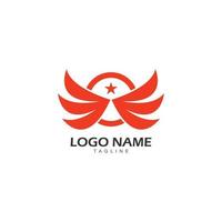 wing logo template vector icon illustration