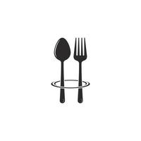 tenedor cuchillo cuchara para restaurante y comida logo plantilla vector icono ilustración