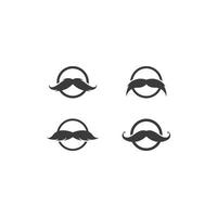 Moustache logo template vector