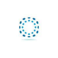 Set of abstract dots circle vector icon illustration