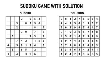 juego de sudoku con solución vector