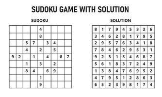 Sudoku Game With Solution vector