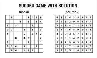 juego de sudoku con solucion vector