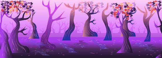 Purple Forest Game Background vector