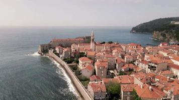 budva, montenegro por drone video