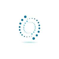 Set of abstract dots circle vector icon illustration