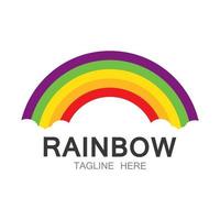 Rainbow logo template vector icon illustration