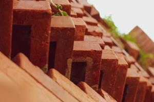 The arrangement of the bricks arranged in such a way forms a very beautiful building photo