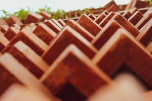 The arrangement of the bricks arranged in such a way forms a very beautiful building photo