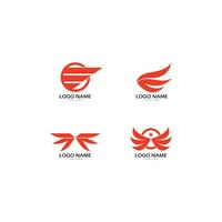 wing logo template vector icon illustration