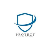 Shield protector logo icon illustration vector