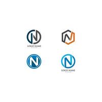 N Letter Logo Template vector icon illustration