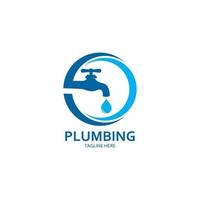 Plumbing logo vector icon illustration