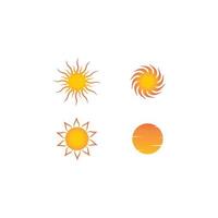 sol logo icono vector ilustración