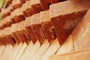 The arrangement of the bricks arranged in such a way forms a very beautiful building photo