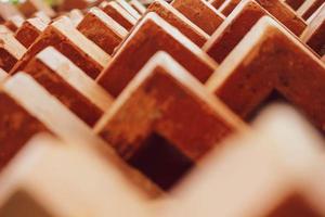 The arrangement of the bricks arranged in such a way forms a very beautiful building photo