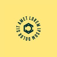 Modern initial CC logo letter simple and creative design concept vector