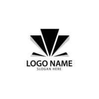 mínimo, moderno y simple icono de logotipo de diamante ilustración vectorial en blanco y negro vector