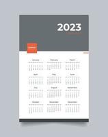 2023 annual calendar layout for event organizer vector